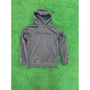 Champion Hoodie Pullover Sweatshirt Kids Brown Comfy Casual L (14/16)